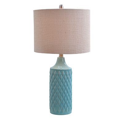 Catalina Lighting Textured Geometric Ceramic Table Lamp