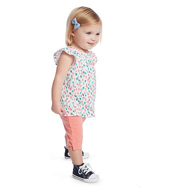 Baby Girl Jumping Beans® Solid Capri Leggings