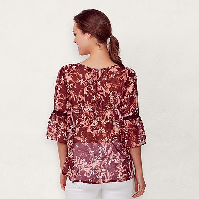 Women's LC Lauren Conrad Print Keyhole Top