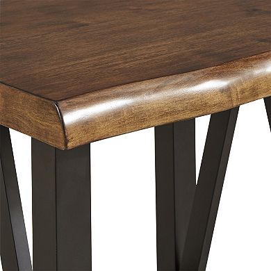 HomeVance Ackerly Mixed Media Rustic End Table