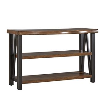HomeVance Ackerly Mixed Media Rustic Console Table