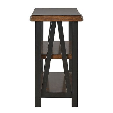 HomeVance Ackerly Mixed Media Rustic Console Table