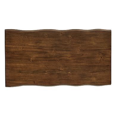 HomeVance Ackerly Mixed Media Rustic Coffee Table with Lower Shelf