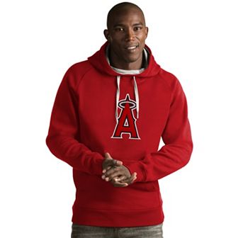Men's Antigua Los Angeles Angels of Anaheim Victory Logo Hoodie