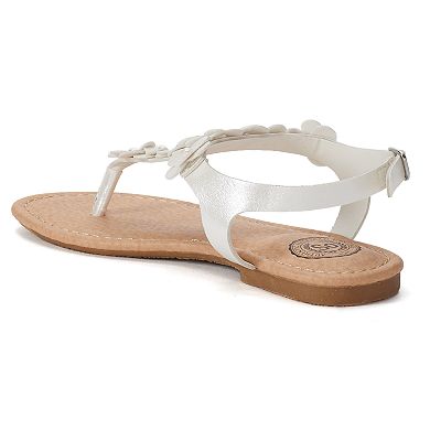 SO® Girls' Ankle Strap Flower Sandals