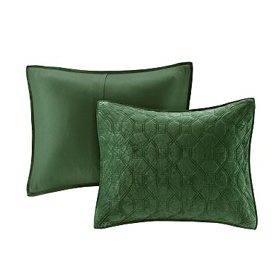 Madison Park Emery 3-Piece Velvet Quilt Set with Shams