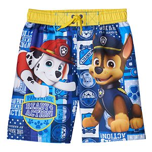 Boys 4-7 Paw Patrol Marshall & Chase Swim Trunks