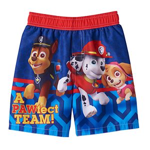 Toddler Boy Paw Patrol Chase, Marshall & Skye Swim Trunks