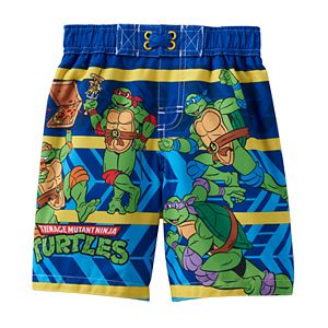 Toddler Boy Teenage Mutant Ninja Turtles Striped Swim Trunks