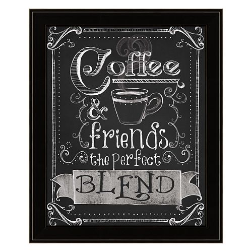 "Coffee & Friends" Framed Wall Art