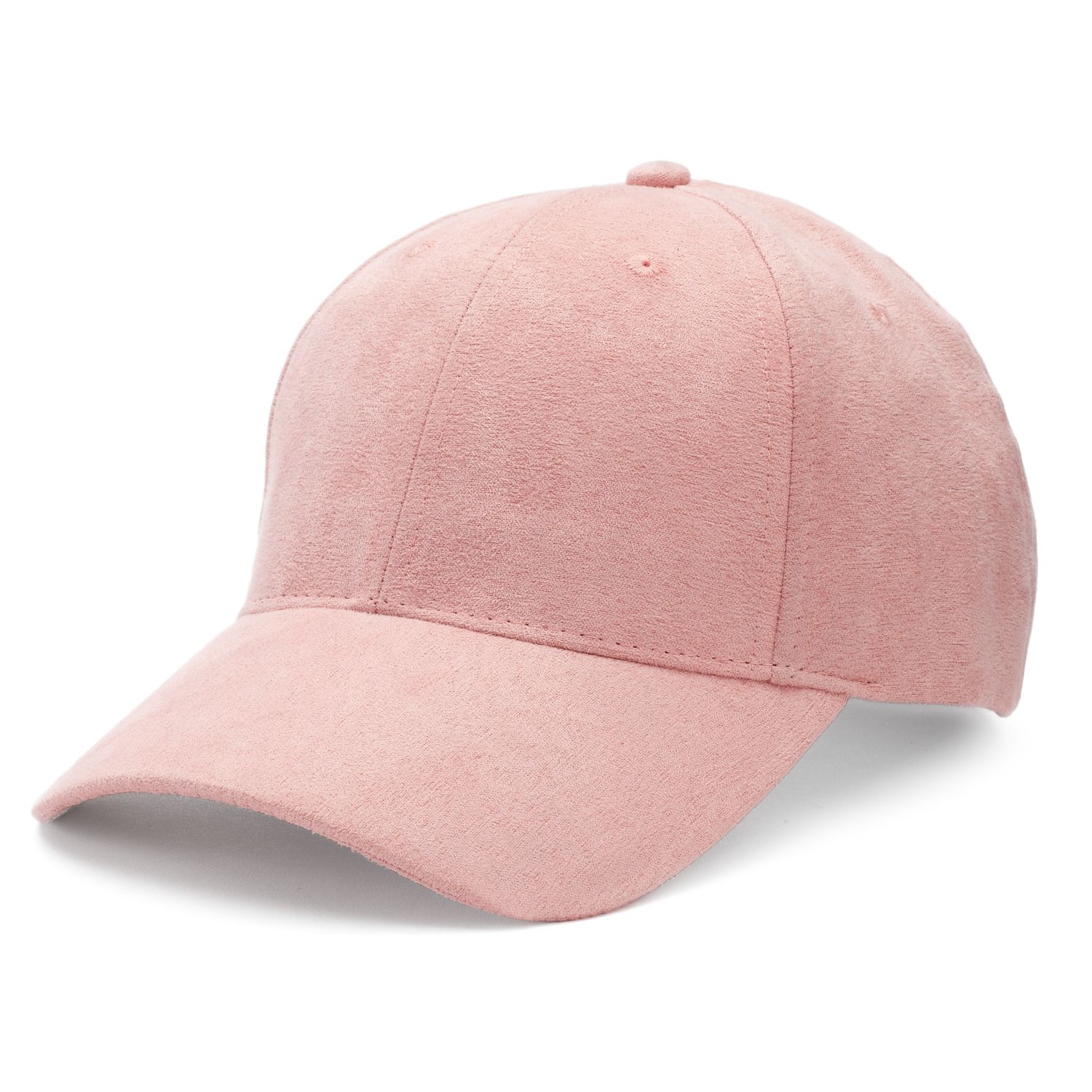 faux suede baseball cap