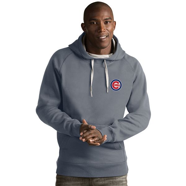 Chicago Cubs Antigua Victory Pullover Sweatshirt - Heather Gray