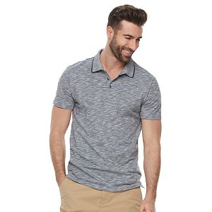 Big & Tall Marc Anthony Slim-Fit Shadow Dye Feeder-Striped Polo