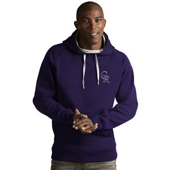Men's Antigua Colorado Rockies Victory Pullover Hoodie