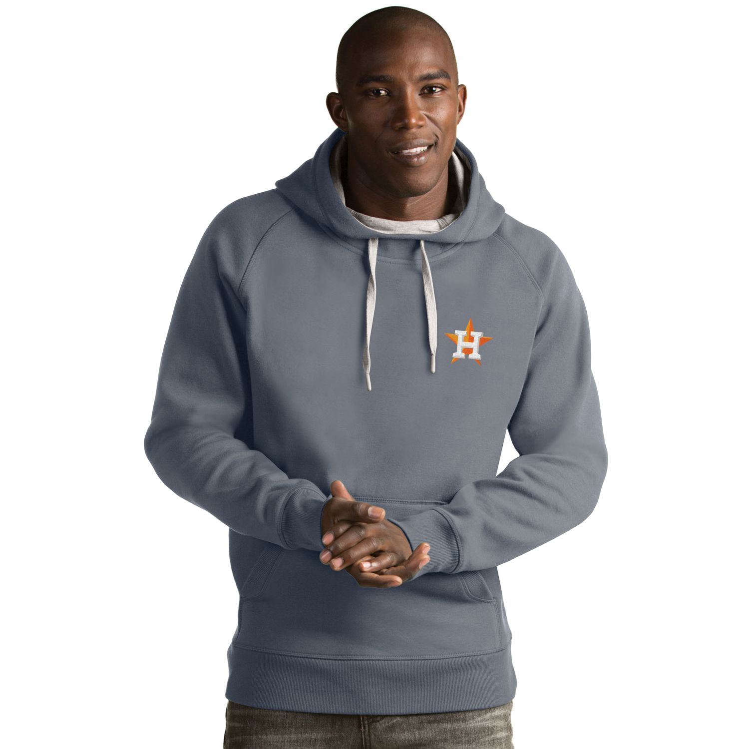 Houston Astros New Era Sleeveless Pullover Hoodie - Heather Navy