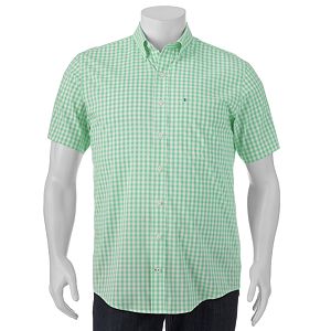 Big & Tall IZOD Advantage Classic-Fit Checked Stretch Button-Down Shirt