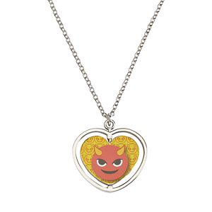 Girls 5-16 Emoji Spinner Necklace