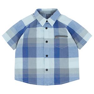Toddler Boy Hurley Raglan Woven Short Sleeve Shirt