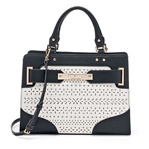 Jennifer Lopez Lola Geometric Perforated Satchel