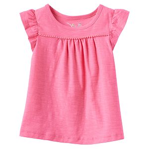 Baby Girl Jumping Beans® Pom Slubbed Tee
