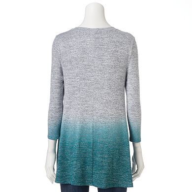 Women's Sonoma Goods For Life® Ombre V-Neck Tunic Sweater