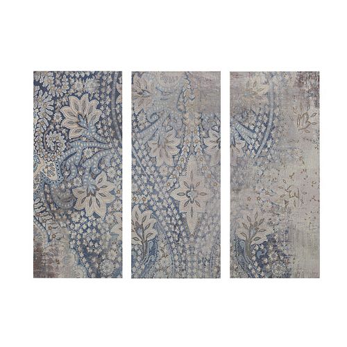 Madison Park Weathered Damask Walls Linen Wall Art 3piece Set
