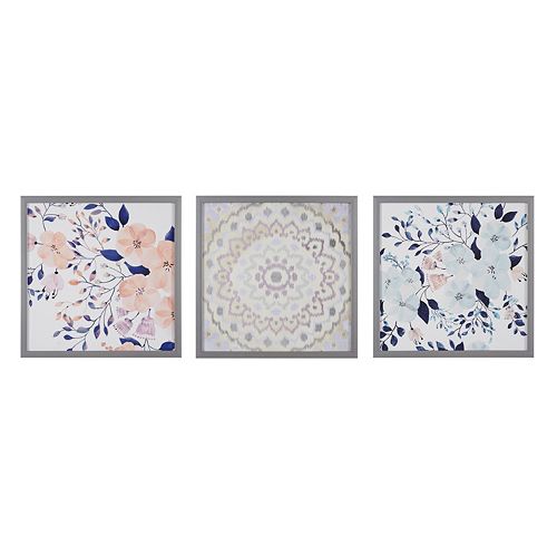 Madison Park Summer Bliss Floral Framed Wall Art 3piece Set