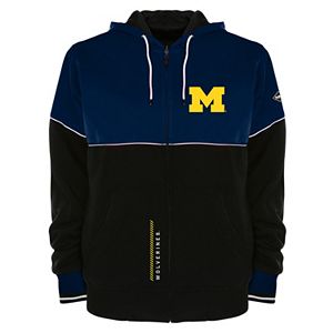 Men's Franchise Club Michigan Wolverines Shield Reversible Hooded Jacket