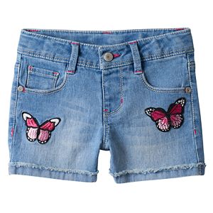 Girls 4-12 SONOMA Goods for Life™ Butterfly Patch Jean Shorts