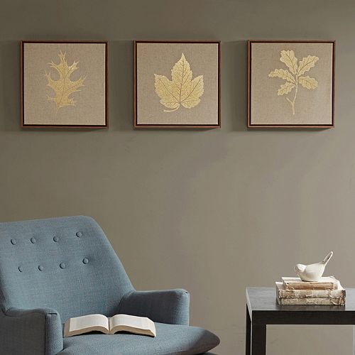 Madison Park Golden Harvest Framed Linen Wall Art 3piece Set