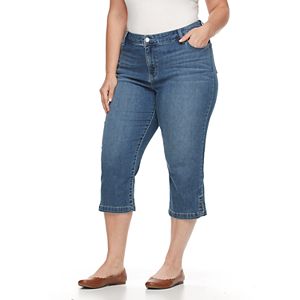 Plus Size Croft & Barrow® Embellished Capri Jeans