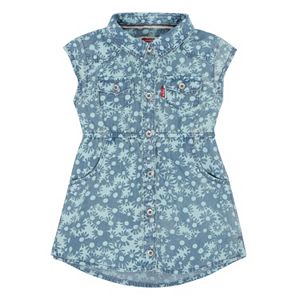 Baby Girl Levi's Flower-Print Denim Dress