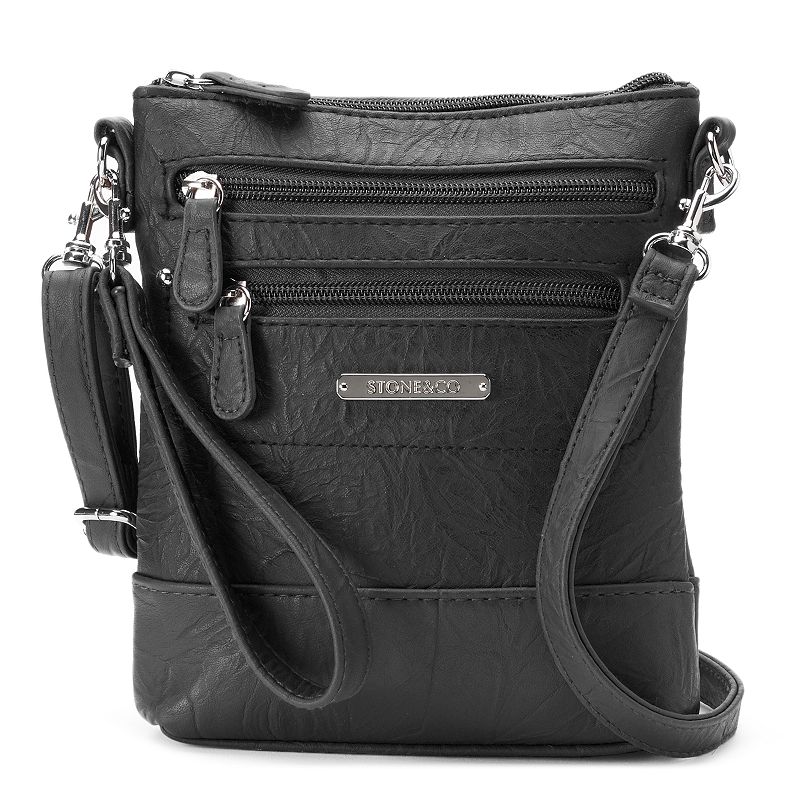 Stone & Co. Nancy 3-Bagger Convertible Crossbody Bag, Black