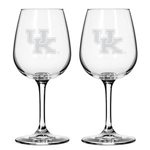 Boelter Kentucky Wildcats 2-Pack Etched Wine Glasses