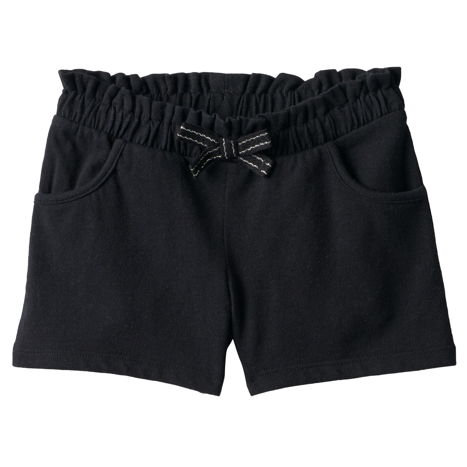 black paperbag waist shorts