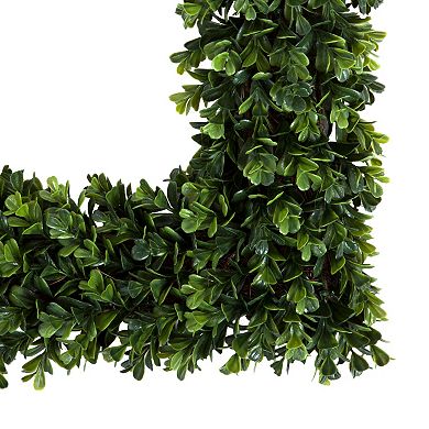 Pure Garden Artificial Boxwood Square Wreath