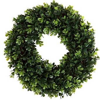 Pure Garden 14 in Artificial Boxwood Wreath