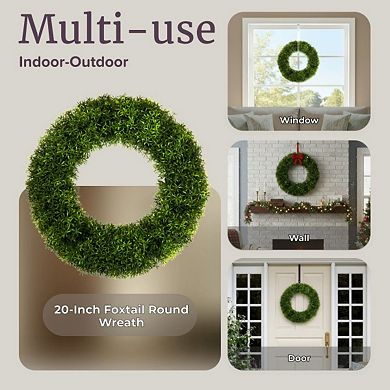 Pure Garden Artificial Grass Wreath