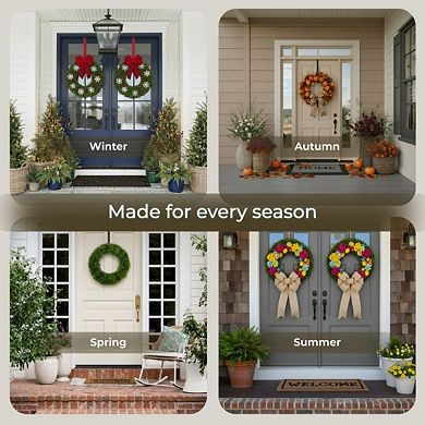 Pure Garden Artificial Grass Wreath