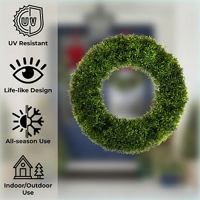 Pure Garden Artificial Grass Wreath