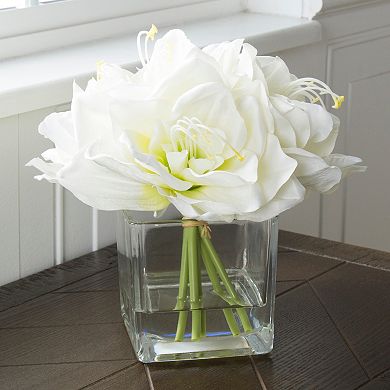 Pure Garden Artificial Lily Floral Arrangement 