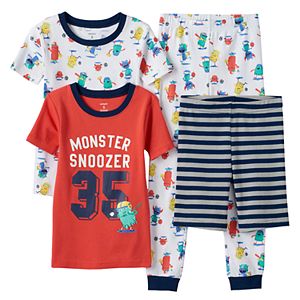 Boys 4-8 Carter's Monsters 4-Piece Pajama Set