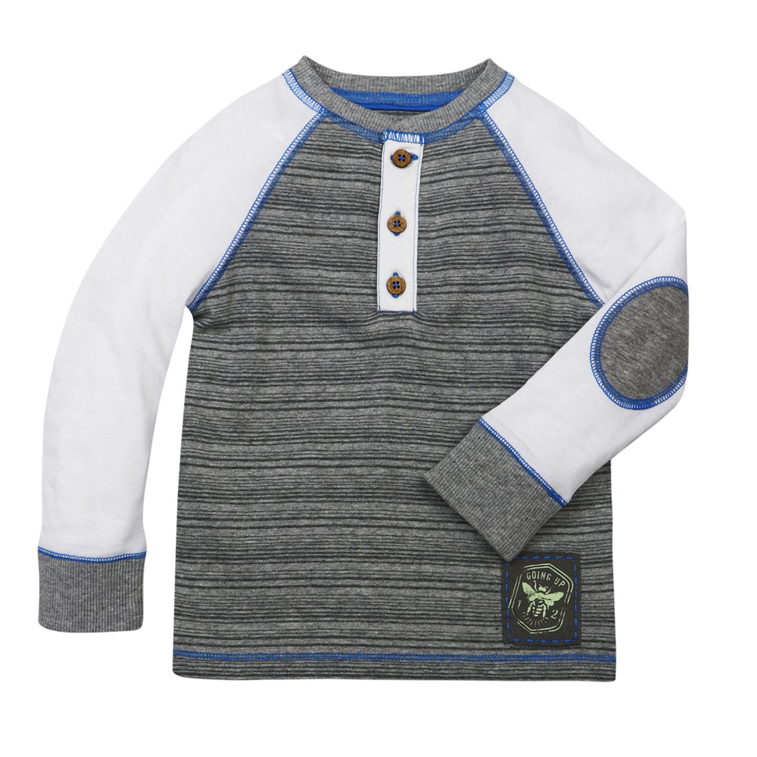 baby boy sweater with elbow patches