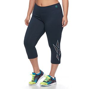 Plus Size FILA SPORT® Mesh Placement Workout Capri Leggings