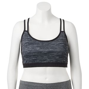 Juniors' Plus Size SO® Crisscross Mesh Sports Bra