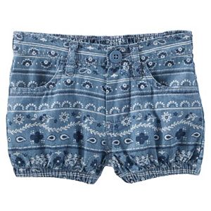 Baby Girl OshKosh B'gosh® Bandana-Print Chambray Bubble Shorts