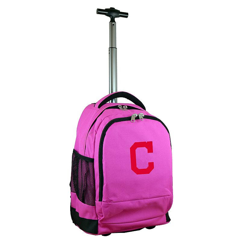 Cleveland Indians Premium Wheeled Backpack, Pink