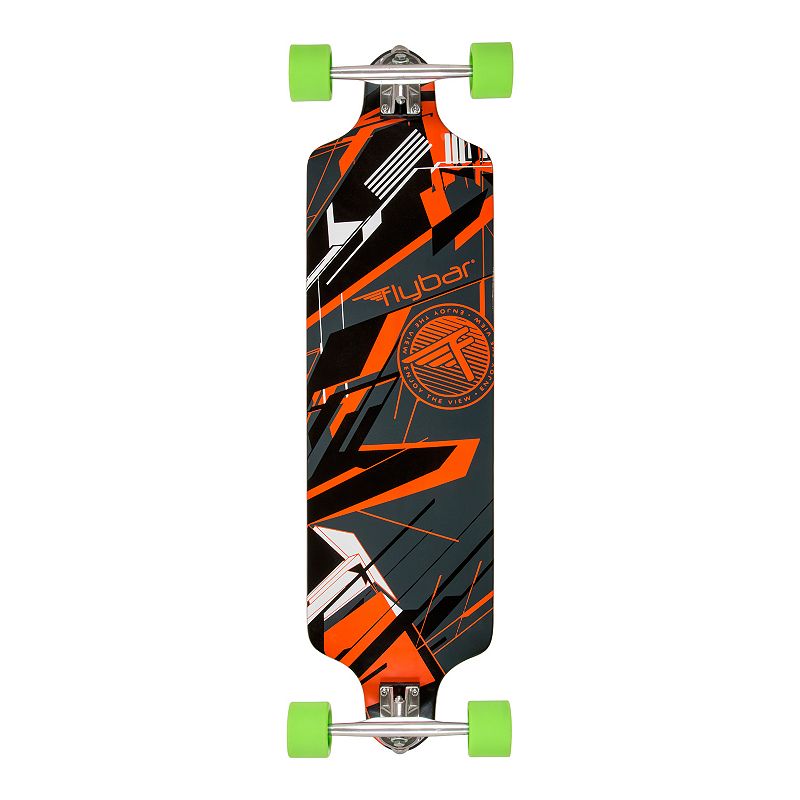 UPC 025543000379 product image for Flybar 38-Inch Glitch Green Longboard, Orange | upcitemdb.com