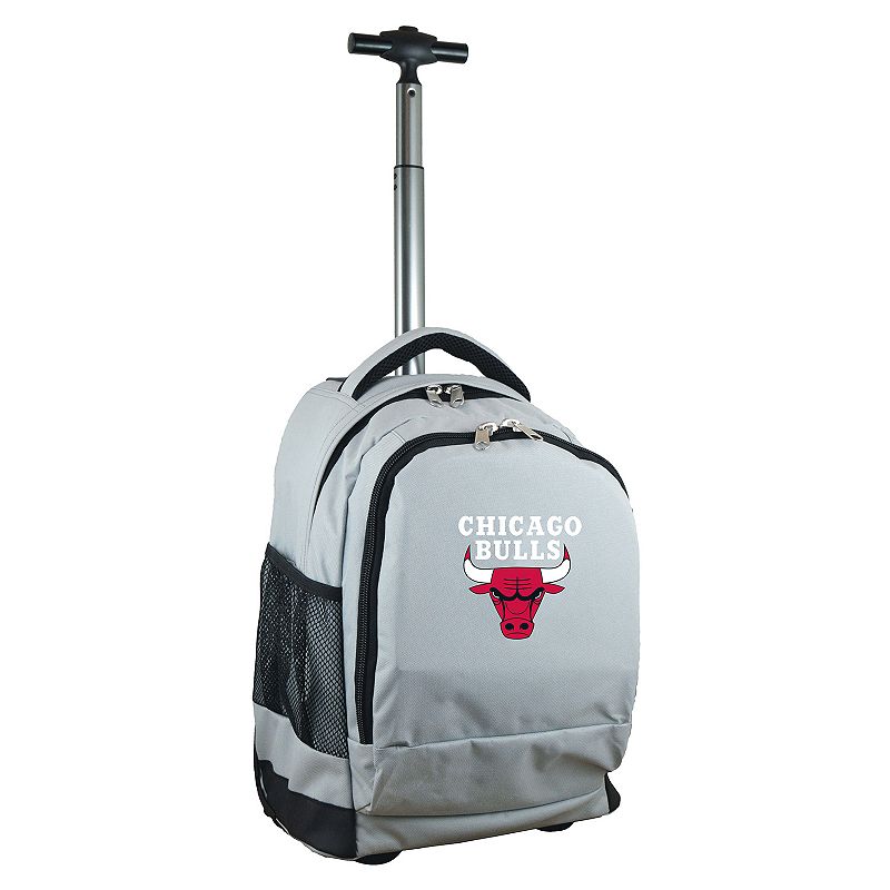 Chicago Bulls Premium Wheeled Backpack, Grey