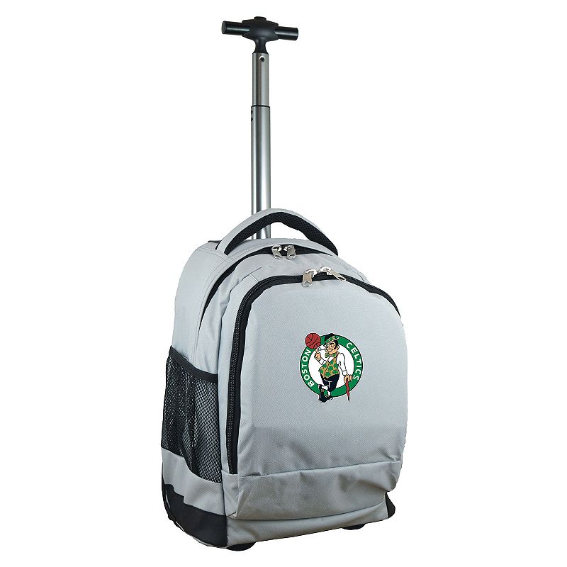 Boston Celtics Premium Wheeled Backpack, Grey